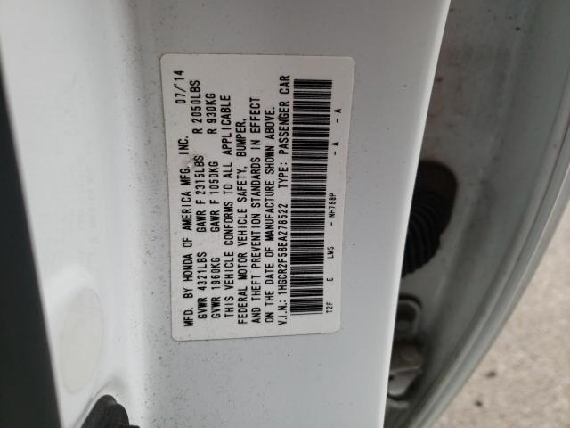 Photo 11 VIN: 1HGCR2F58EA278522 - HONDA ACCORD 