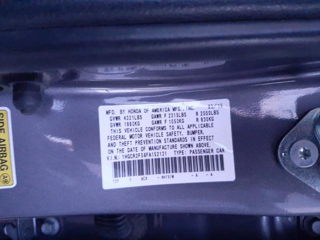 Photo 9 VIN: 1HGCR2F58FA152131 - HONDA ACCORD SPO 