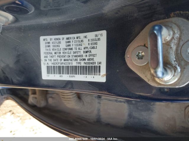 Photo 8 VIN: 1HGCR2F58FA222615 - HONDA ACCORD 