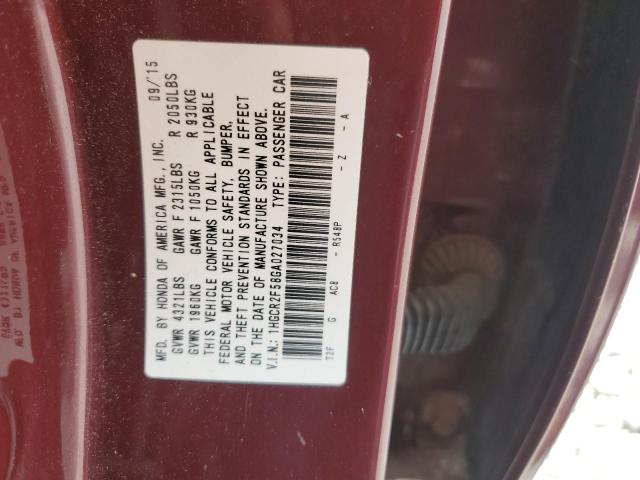 Photo 11 VIN: 1HGCR2F58GA027034 - HONDA ACCORD SPO 