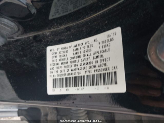 Photo 8 VIN: 1HGCR2F58GA061796 - HONDA ACCORD 