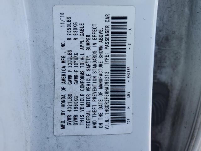 Photo 11 VIN: 1HGCR2F58HA096212 - HONDA ACCORD SPO 