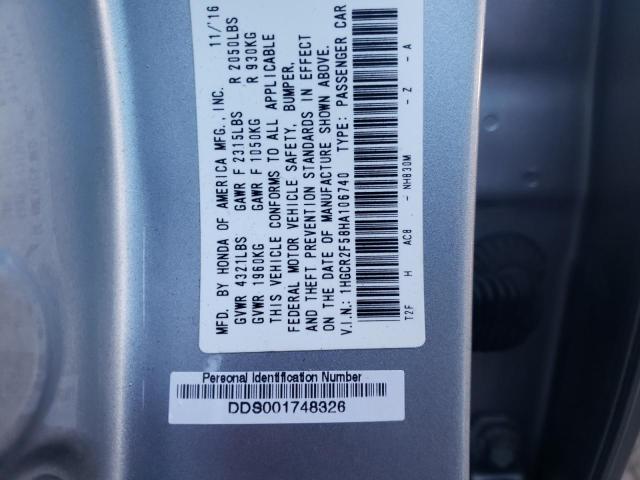 Photo 11 VIN: 1HGCR2F58HA106740 - HONDA ACCORD SPO 