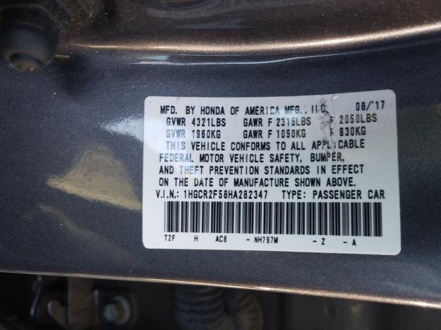 Photo 9 VIN: 1HGCR2F58HA282347 - HONDA ACCORD SPO 