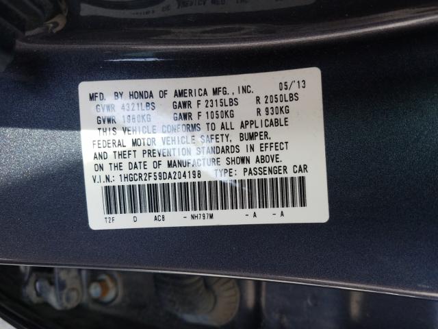 Photo 9 VIN: 1HGCR2F59DA204198 - HONDA ACCORD SPO 