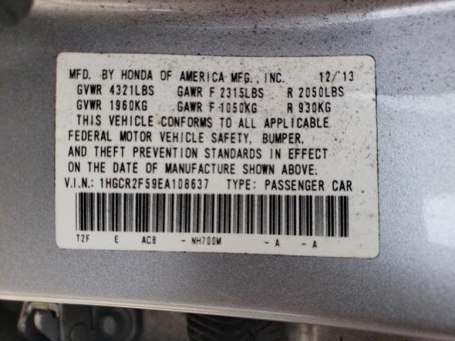 Photo 9 VIN: 1HGCR2F59EA108637 - HONDA ACCORD SPO 