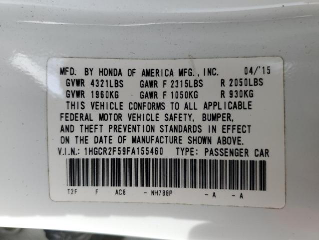 Photo 12 VIN: 1HGCR2F59FA155460 - HONDA ACCORD 