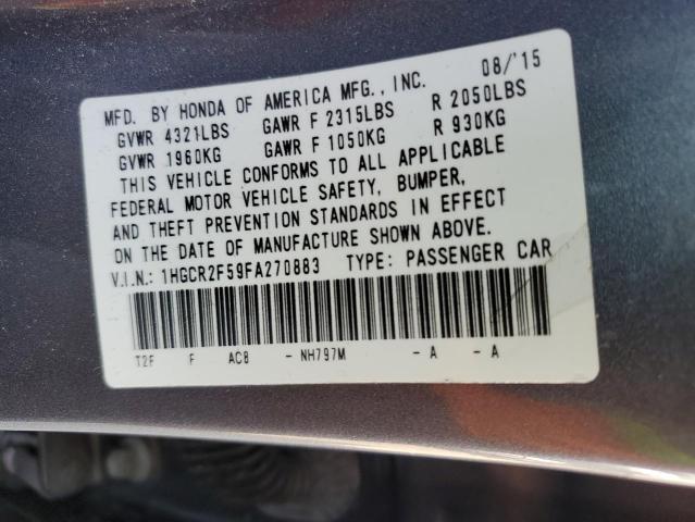 Photo 12 VIN: 1HGCR2F59FA270883 - HONDA ACCORD SPO 