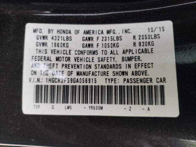 Photo 11 VIN: 1HGCR2F59GA056915 - HONDA ACCORD 