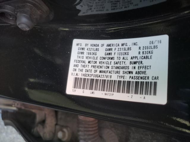 Photo 9 VIN: 1HGCR2F59GA237819 - HONDA ACCORD SPO 