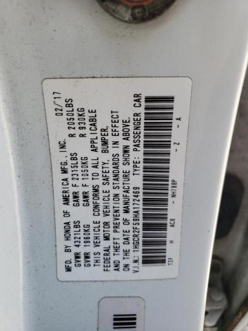 Photo 9 VIN: 1HGCR2F59HA172469 - HONDA ACCORD SPO 