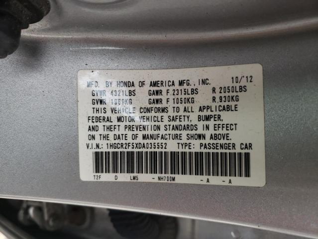 Photo 12 VIN: 1HGCR2F5XDA035552 - HONDA ACCORD 