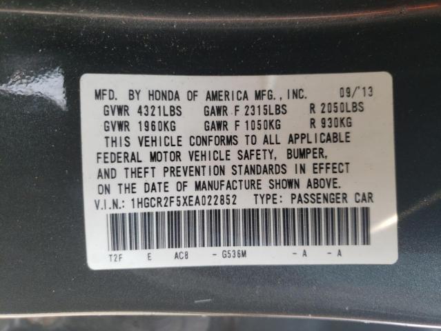 Photo 11 VIN: 1HGCR2F5XEA022852 - HONDA ACCORD 