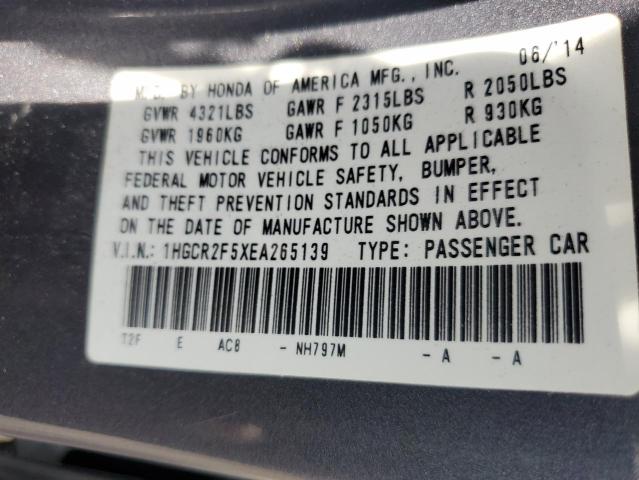 Photo 11 VIN: 1HGCR2F5XEA265139 - HONDA ACCORD SPO 