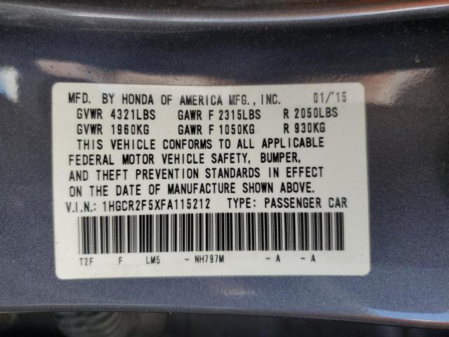 Photo 12 VIN: 1HGCR2F5XFA115212 - HONDA ACCORD SPO 