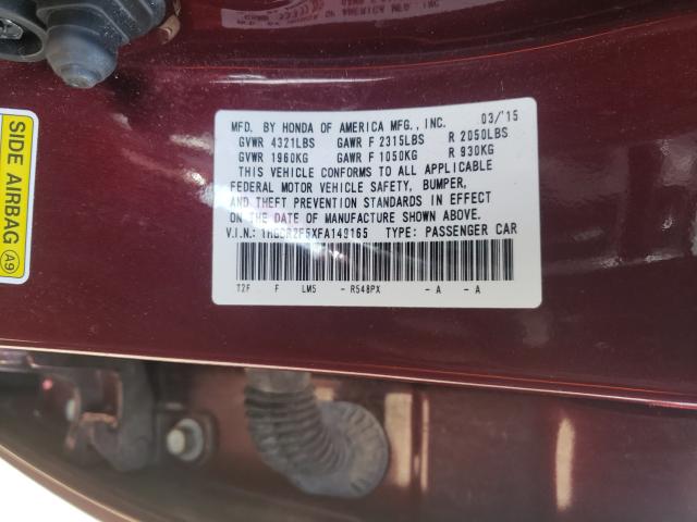 Photo 9 VIN: 1HGCR2F5XFA149165 - HONDA ACCORD SPO 