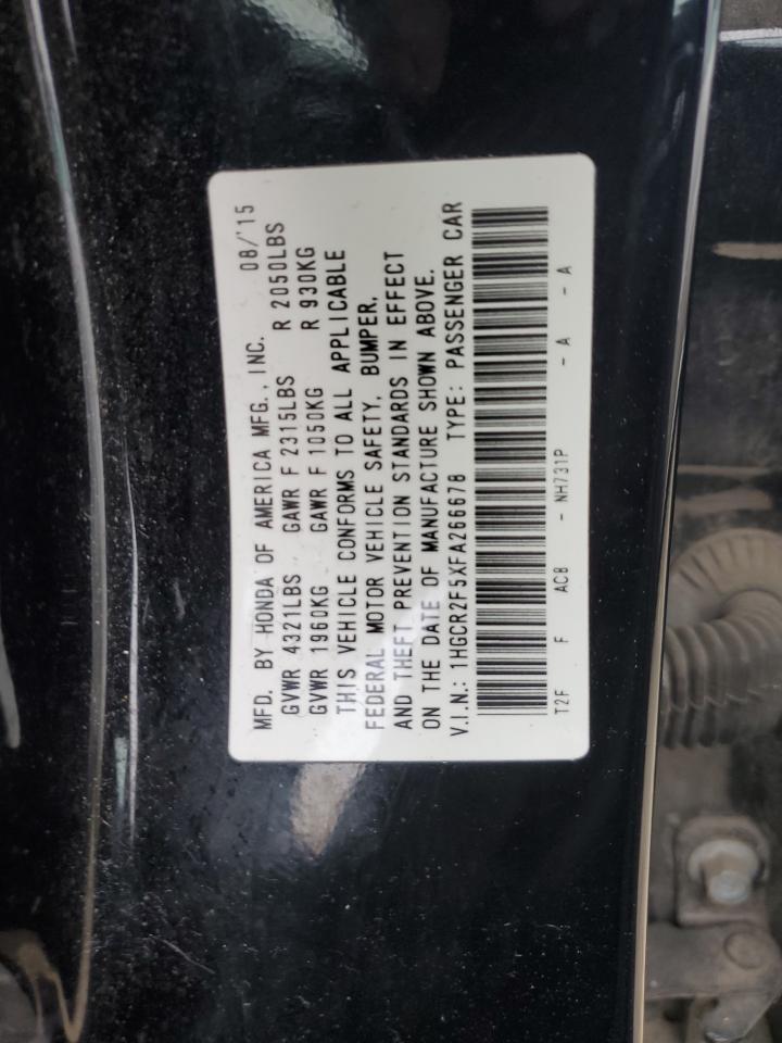 Photo 11 VIN: 1HGCR2F5XFA266678 - HONDA ACCORD 