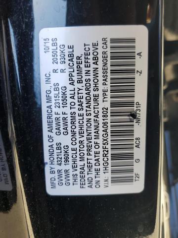 Photo 12 VIN: 1HGCR2F5XGA061802 - HONDA ACCORD SPO 