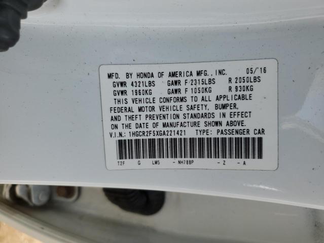 Photo 11 VIN: 1HGCR2F5XGA221421 - HONDA ACCORD SPO 