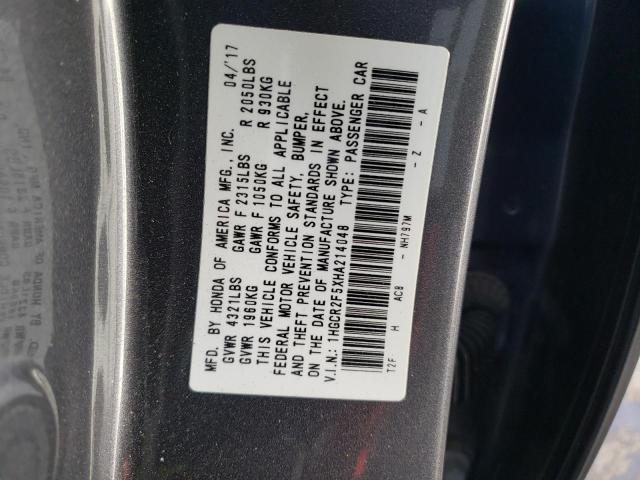 Photo 11 VIN: 1HGCR2F5XHA214048 - HONDA ACCORD 