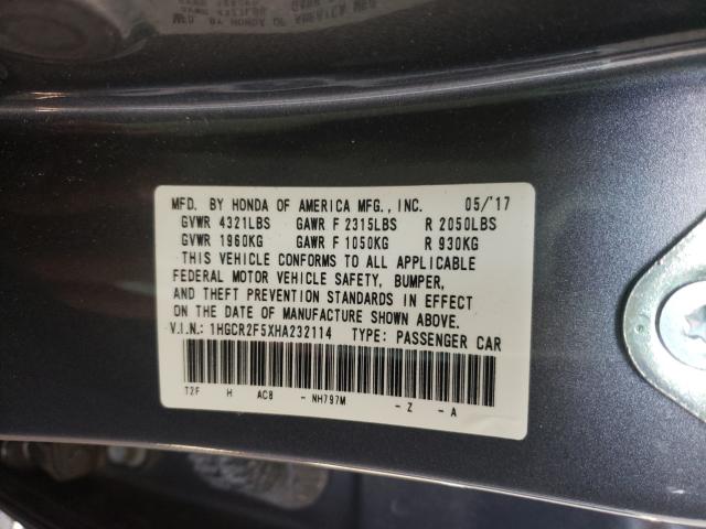 Photo 9 VIN: 1HGCR2F5XHA232114 - HONDA ACCORD SPO 