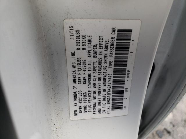 Photo 12 VIN: 1HGCR2F64GA074523 - HONDA ACCORD SPO 