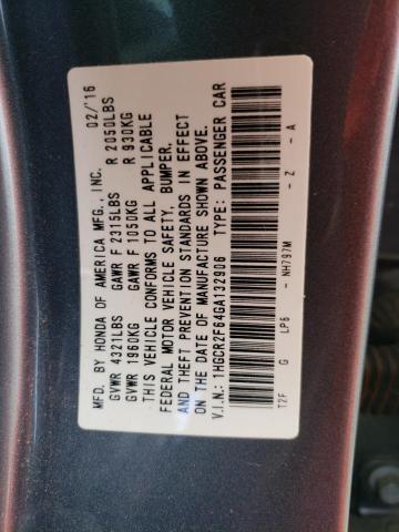 Photo 12 VIN: 1HGCR2F64GA132906 - HONDA ACCORD 