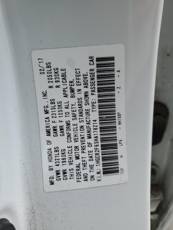 Photo 11 VIN: 1HGCR2F65HA178214 - HONDA ACCORD 