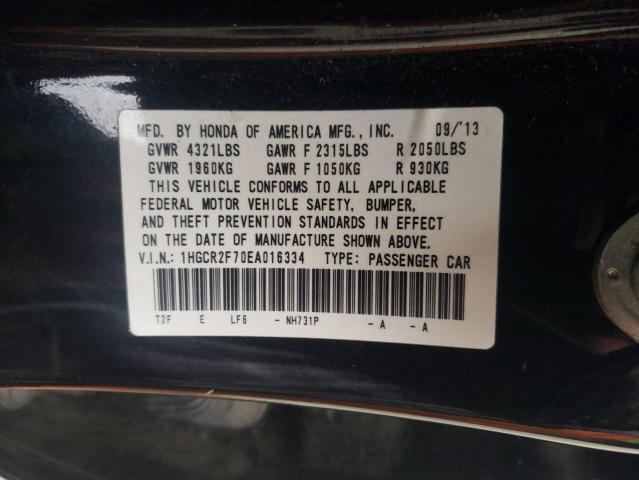 Photo 9 VIN: 1HGCR2F70EA016334 - HONDA ACCORD EX 