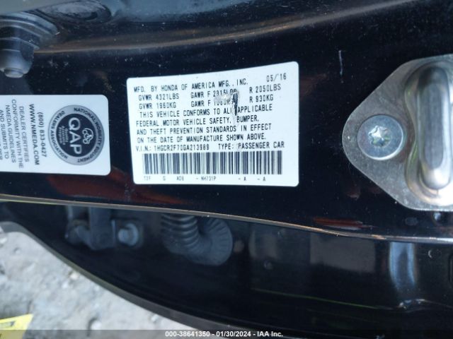 Photo 8 VIN: 1HGCR2F70GA213989 - HONDA ACCORD 