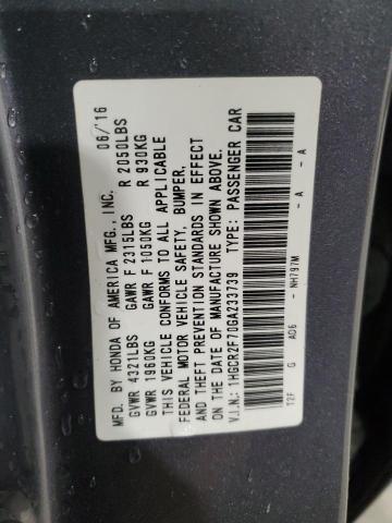 Photo 11 VIN: 1HGCR2F70GA233739 - HONDA ACCORD EX 