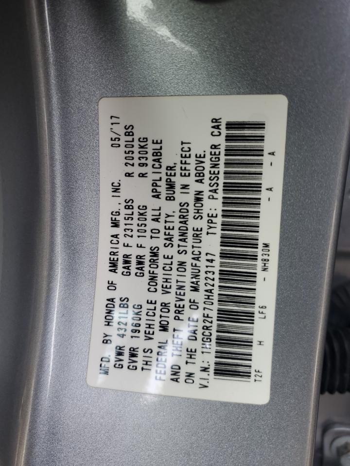 Photo 11 VIN: 1HGCR2F70HA223147 - HONDA ACCORD 