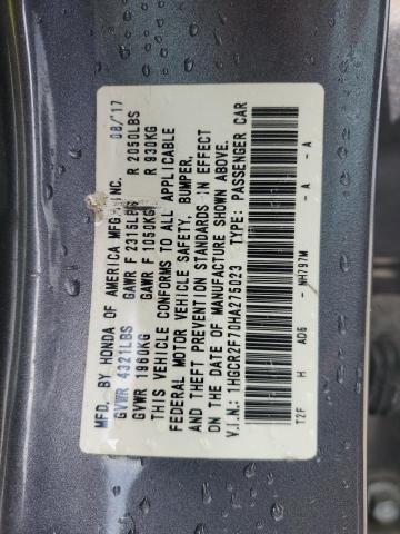 Photo 11 VIN: 1HGCR2F70HA275023 - HONDA ACCORD EX 