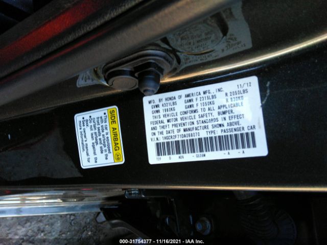 Photo 8 VIN: 1HGCR2F71DA068070 - HONDA ACCORD SDN 