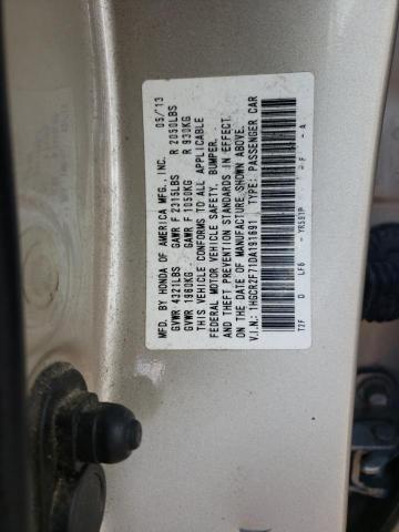 Photo 11 VIN: 1HGCR2F71DA191691 - HONDA ACCORD EX 