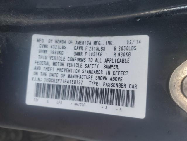 Photo 12 VIN: 1HGCR2F71EA168137 - HONDA ACCORD EX 