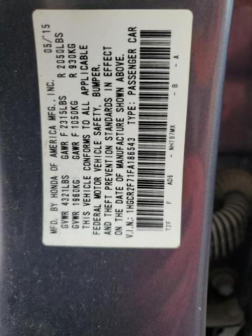 Photo 11 VIN: 1HGCR2F71FA186543 - HONDA ACCORD EX 