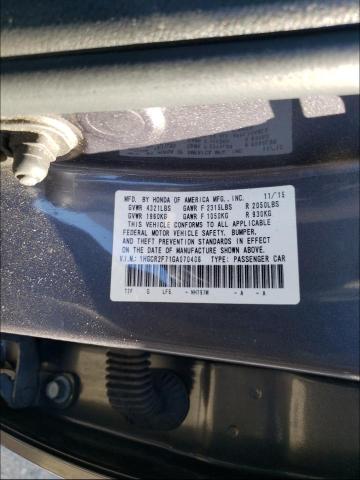 Photo 9 VIN: 1HGCR2F71GA070406 - HONDA ACCORD EX 