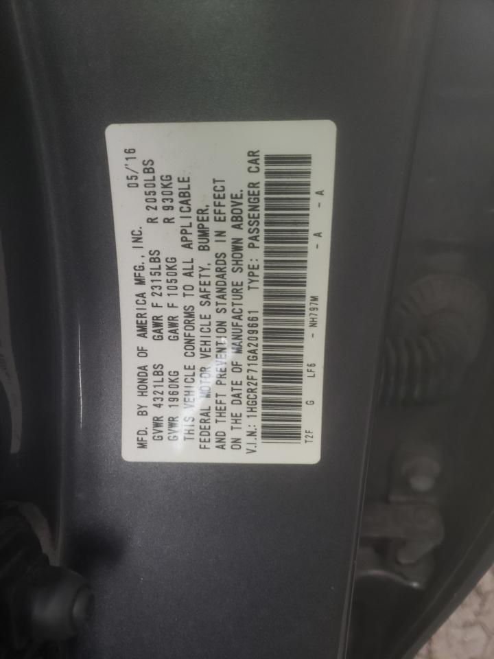 Photo 11 VIN: 1HGCR2F71GA209661 - HONDA ACCORD 