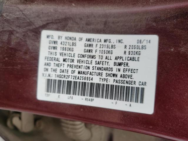 Photo 11 VIN: 1HGCR2F72EA256954 - HONDA ACCORD 