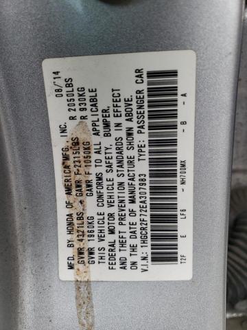 Photo 11 VIN: 1HGCR2F72EA307983 - HONDA ACCORD 