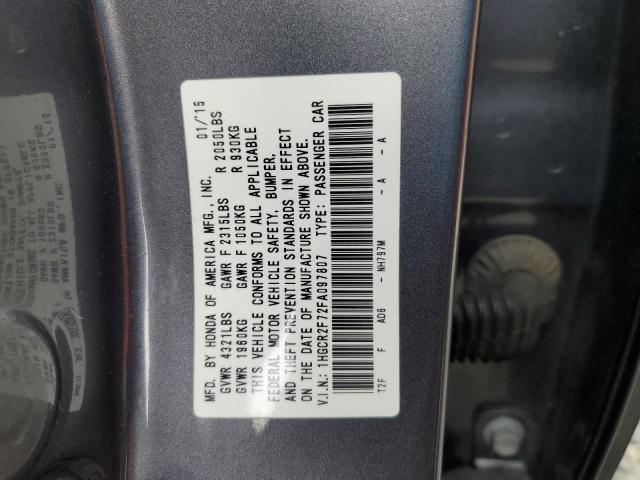 Photo 11 VIN: 1HGCR2F72FA097807 - HONDA ACCORD 