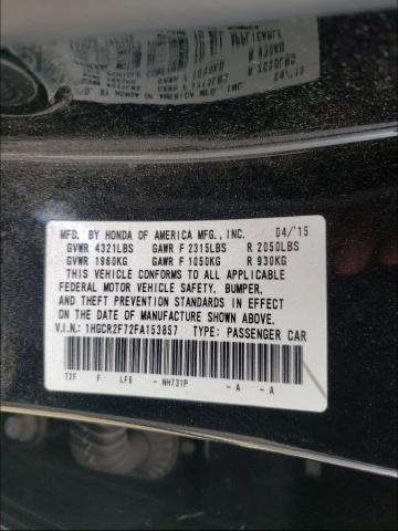 Photo 9 VIN: 1HGCR2F72FA153857 - HONDA ACCORD EX 