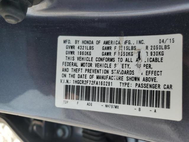 Photo 11 VIN: 1HGCR2F72FA160291 - HONDA ACCORD EX 