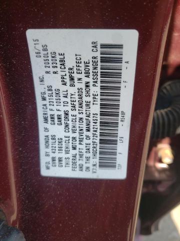 Photo 11 VIN: 1HGCR2F72FA214575 - HONDA ACCORD EX 