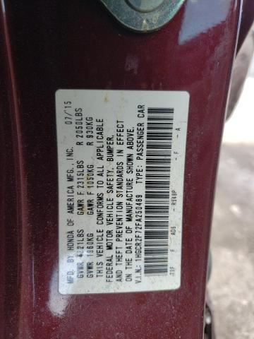 Photo 11 VIN: 1HGCR2F72FA250489 - HONDA ACCORD EX 