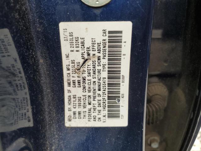 Photo 12 VIN: 1HGCR2F72FA255479 - HONDA ACCORD 