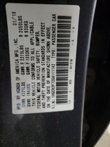 Photo 12 VIN: 1HGCR2F72GA111142 - HONDA ACCORD EX 