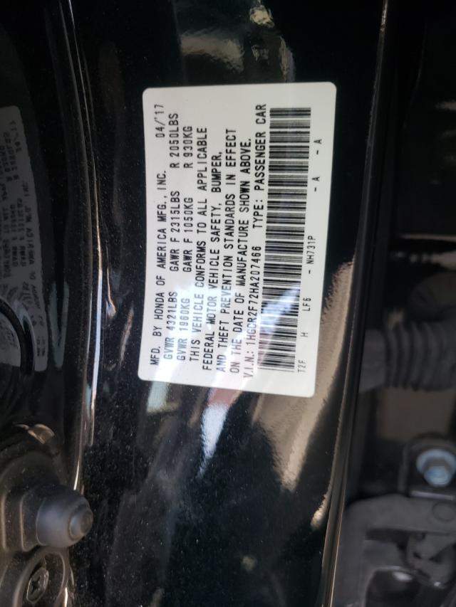 Photo 9 VIN: 1HGCR2F72HA207466 - HONDA ACCORD EX 