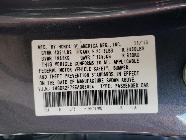 Photo 9 VIN: 1HGCR2F73EA086894 - HONDA ACCORD EX 